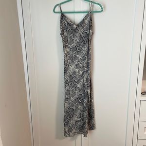 paper heart snake print midi dress - size M